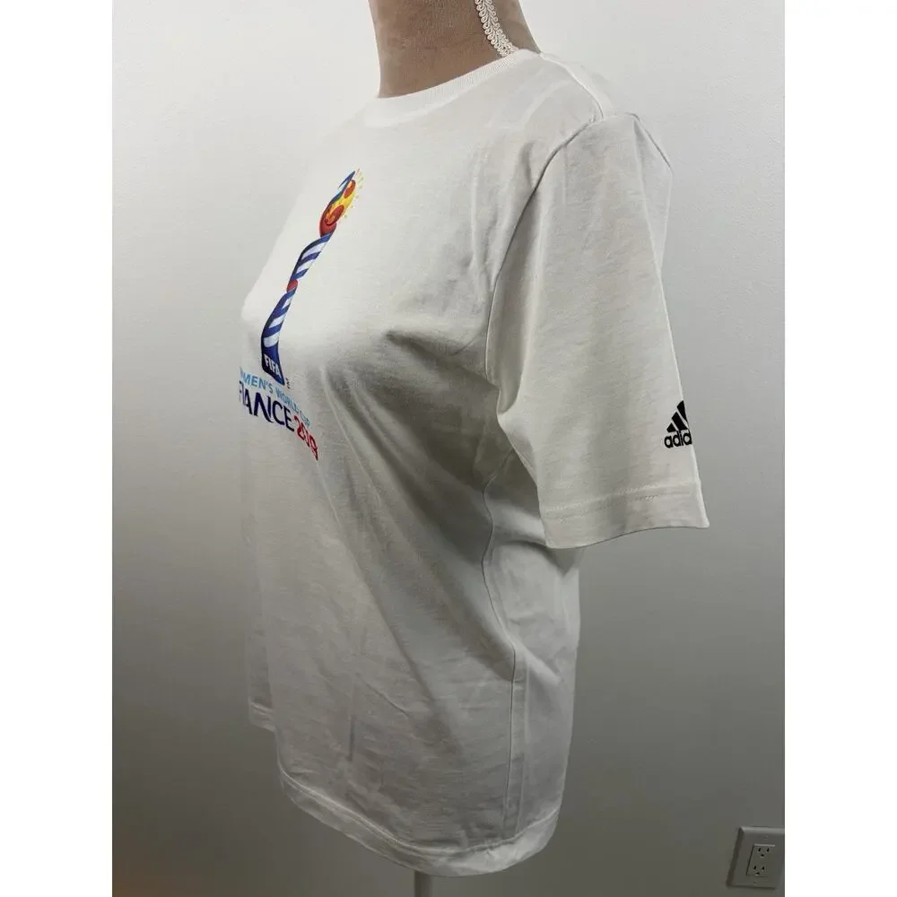 Adidas FIFA Women’s World Cup France 2019 Tee White Girls 13-14Y Women’s Small